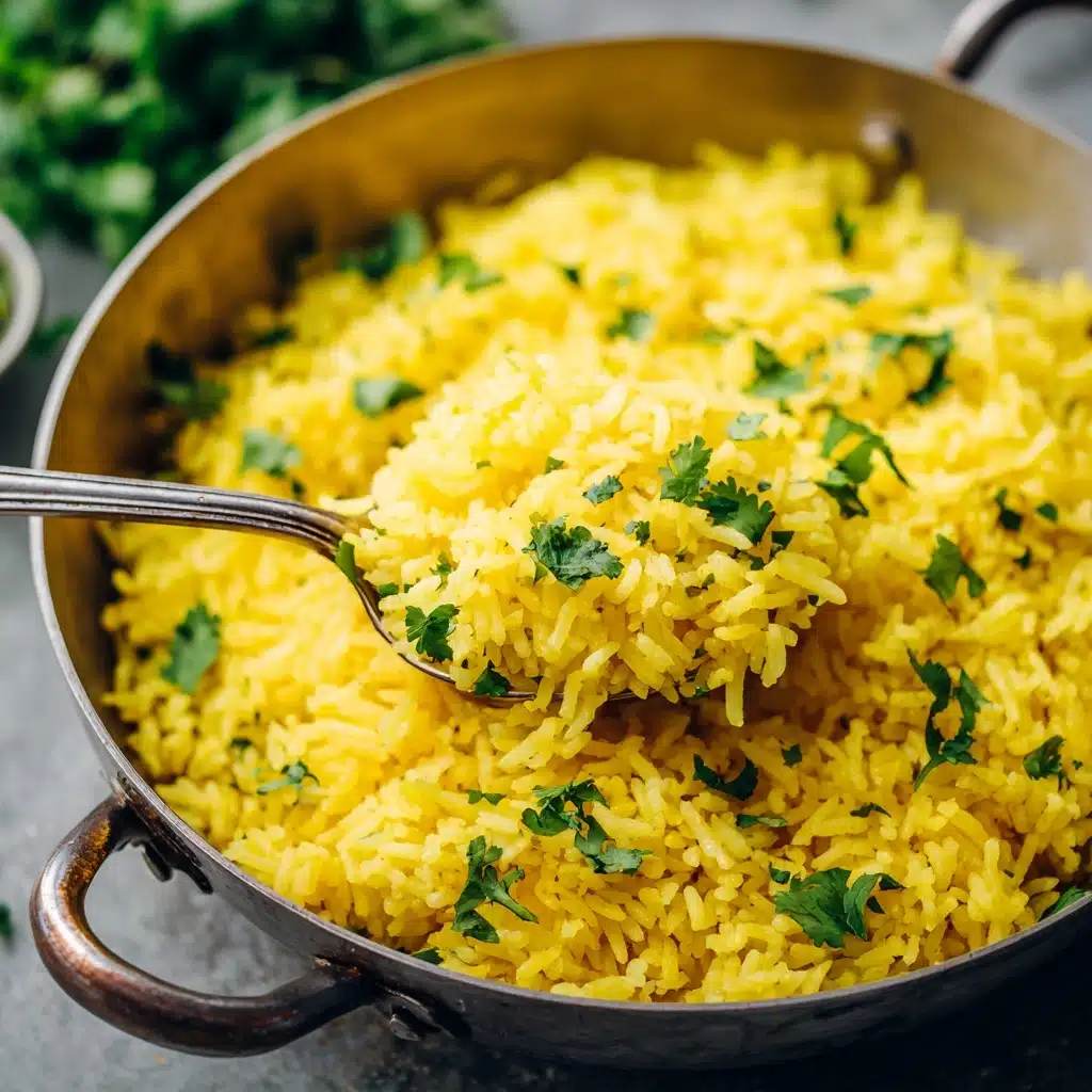 Garlic Turmeric Rice Recipe - Recipe Image