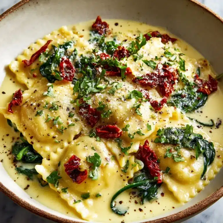 Creamy Tuscan Ravioli Recipe