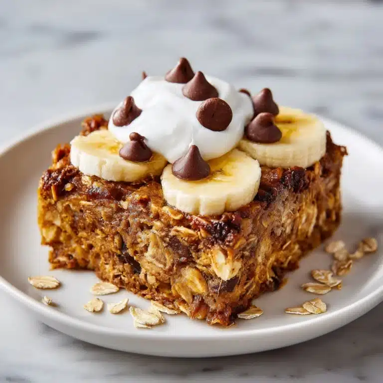 Baked Banana Chocolate Chip Oatmeal Recipe