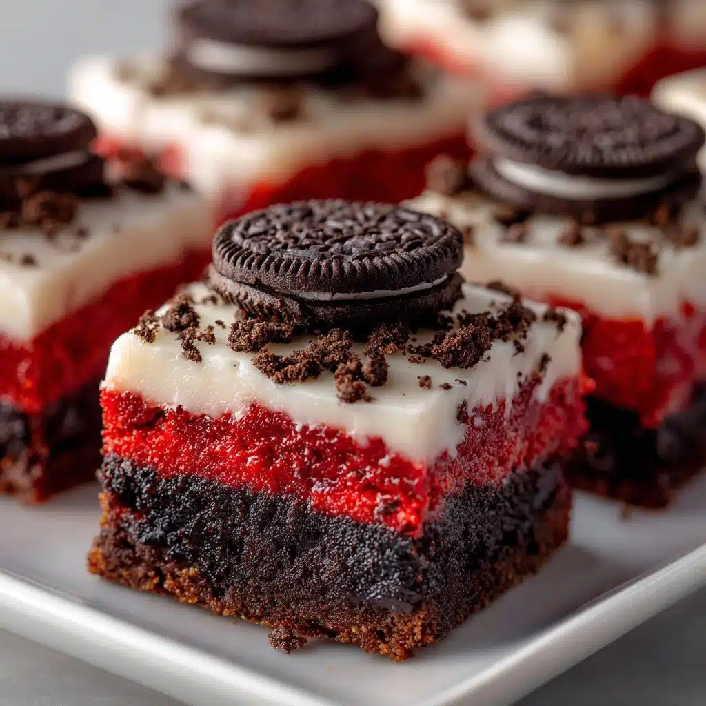 Cookies & Cream Red Velvet Brownies Recipe - Recipe Image