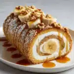 Caramel Banana Cake Roll Recipe