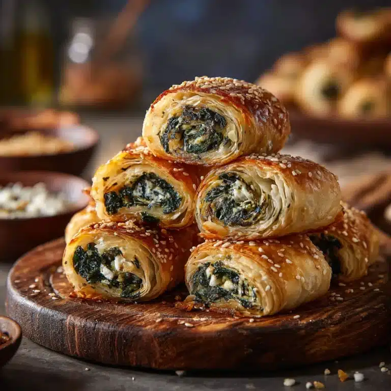 Savory Spinach and Feta Stuffed Puff Pastry Recipe
