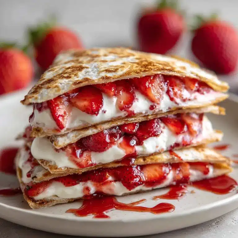 Decadent Strawberry Cheesecake Quesadillas Recipe