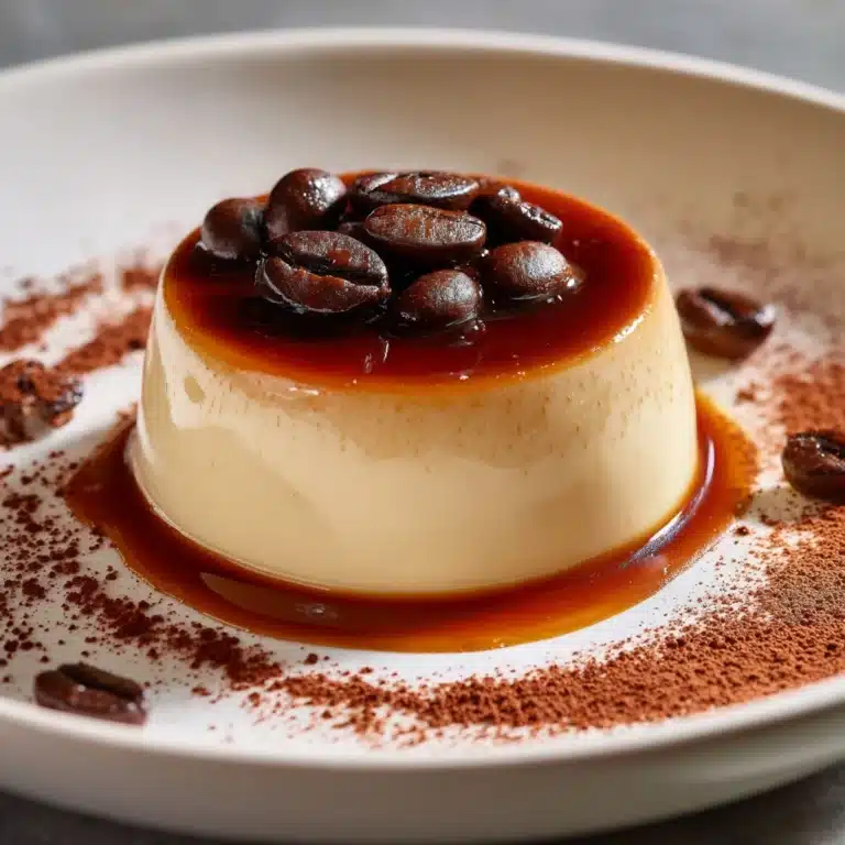 Coffee Panna Cotta with Vanilla Cream Recipe