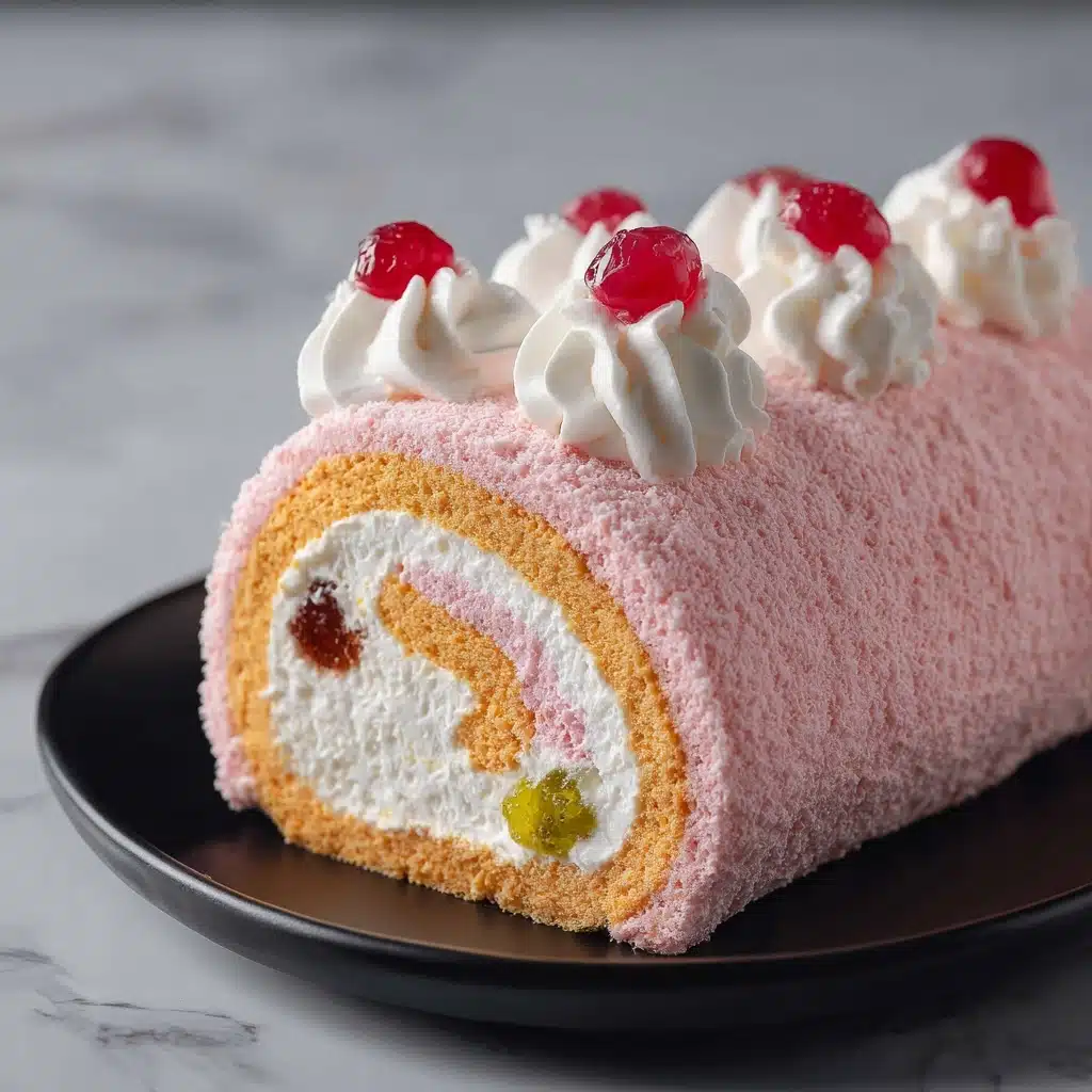 Japanese Cotton Candy Swiss Cake Roll Recipe