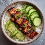 Spicy Salmon Bowls with Coconut Rice Recipe