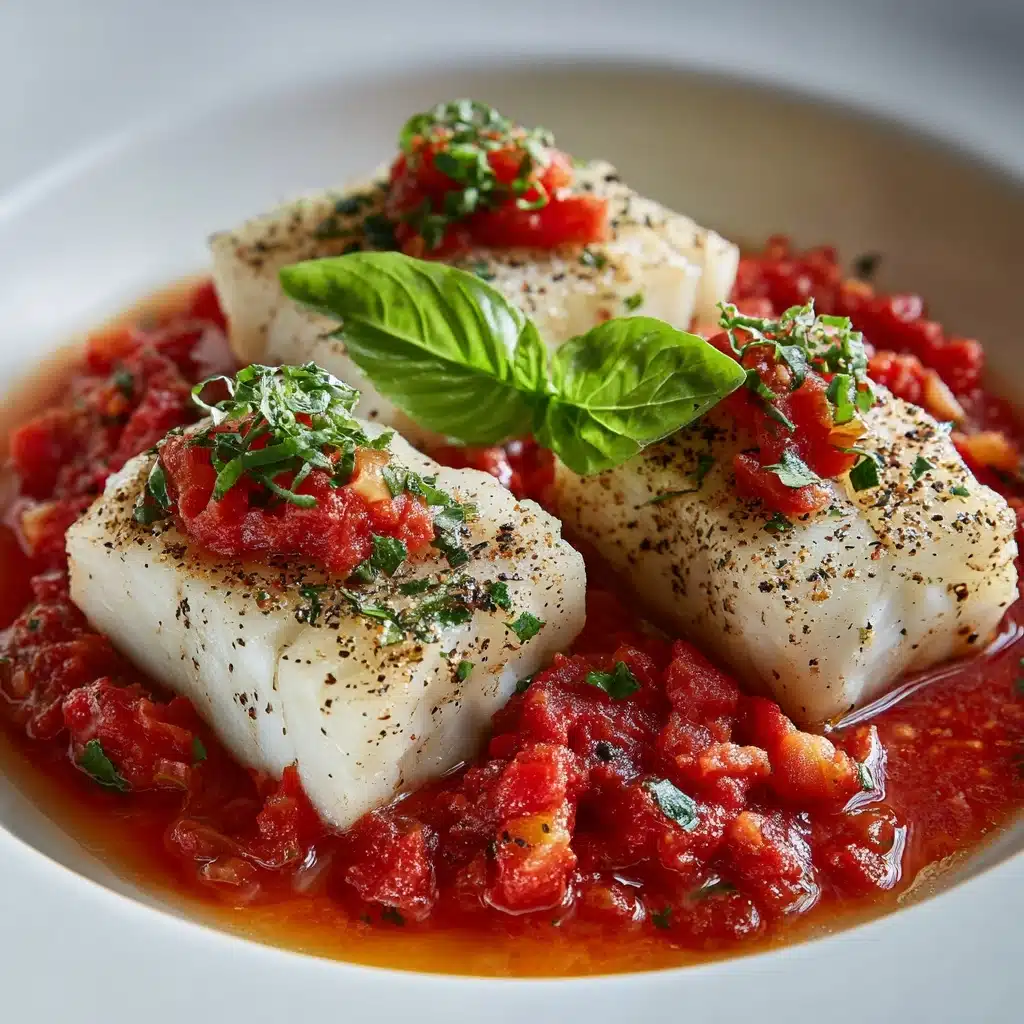 Fresh Cod with Tomato Basil Sauce Recipe