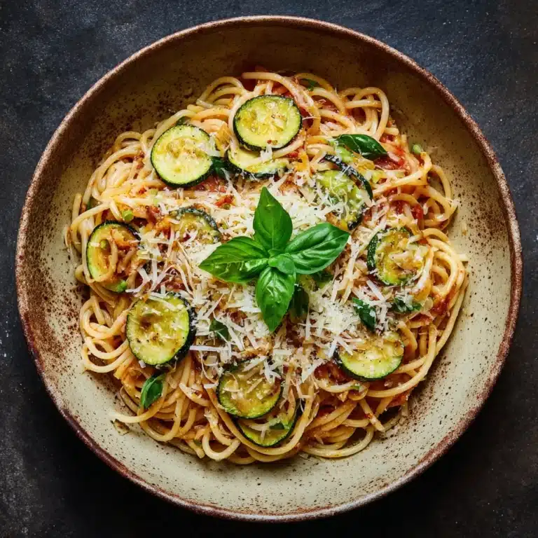 Spaghetti with Crispy Zucchini Recipe