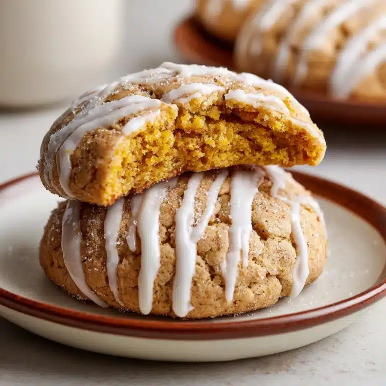 Soft-Baked Pumpkin Snickerdoodle Cookies with Icing Recipe