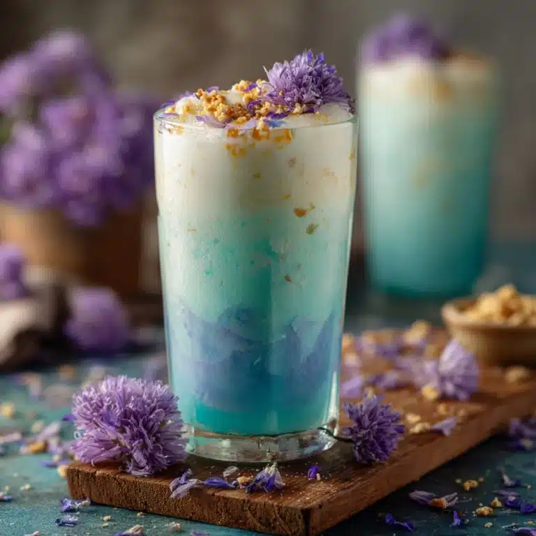 Iced Butterfly Pea Flower Tea Latte Recipe