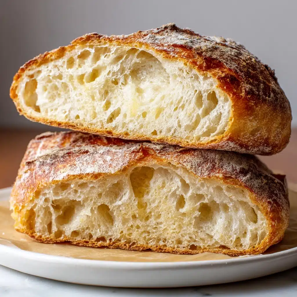 Rustic Italian Crusty Bread Recipe - Recipe Image