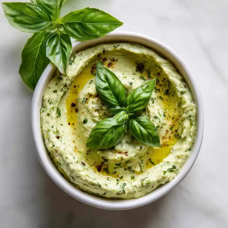 Lemon Basil Hummus Recipe