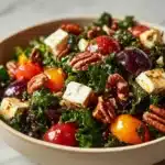 Cherry, Goat Cheese & Toasted Pecan Kale Salad Recipe