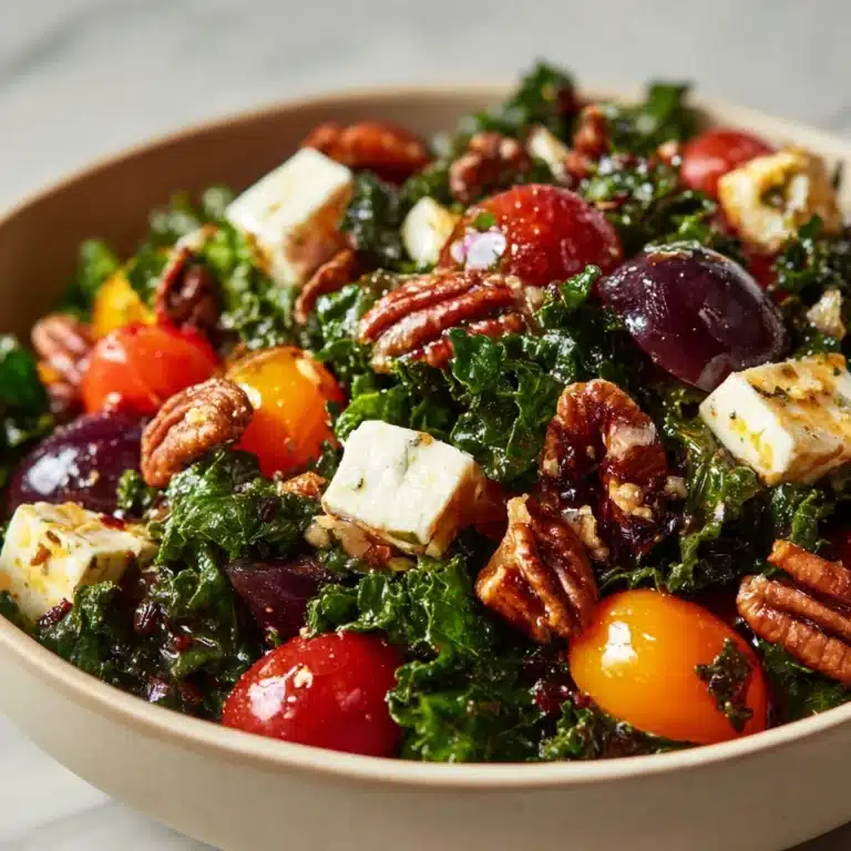 Cherry, Goat Cheese & Toasted Pecan Kale Salad Recipe