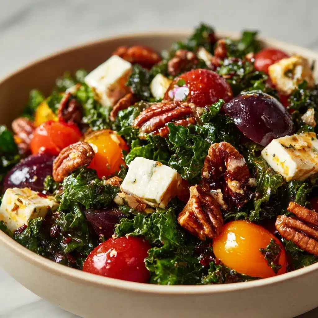 Cherry, Goat Cheese & Toasted Pecan Kale Salad Recipe