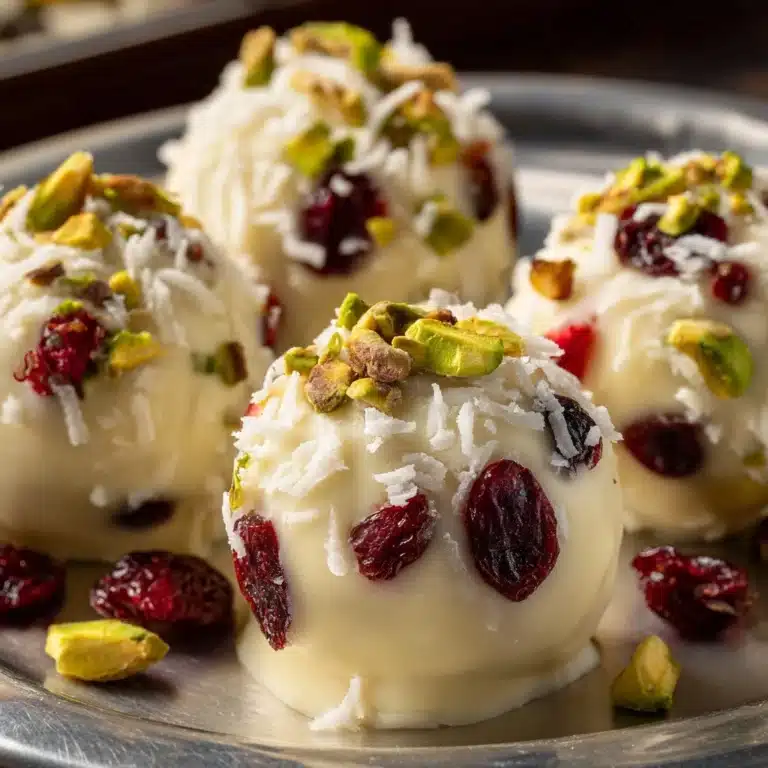 Cranberry Pistachio White Chocolate Truffles Recipe
