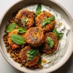 Baked Greek Lentil Meatballs with Tzatziki Recipe