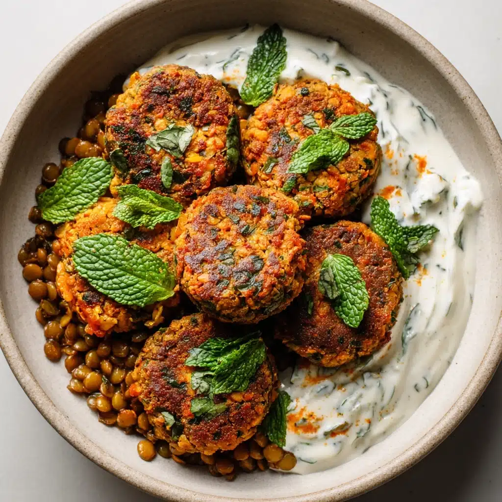 Baked Greek Lentil Meatballs with Tzatziki Recipe