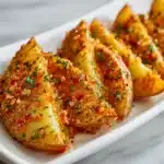Baked Garlic Parmesan Potato Wedges Recipe