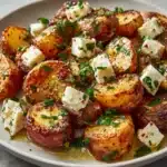 Roasted Potatoes with Baked Feta and Garlic Recipe