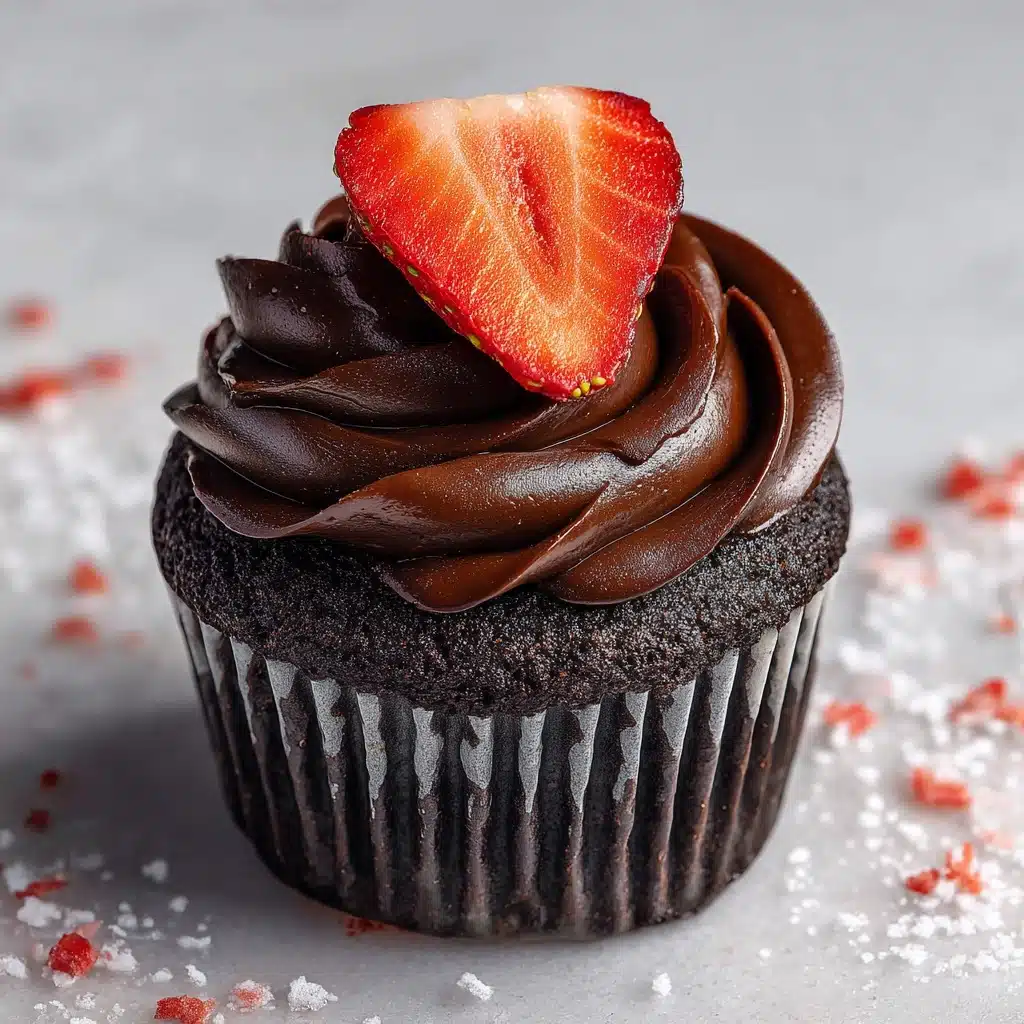 Chocolate-Covered Strawberry Cupcakes Recipe - Recipe Image