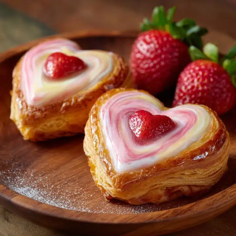 Strawberry Cream Cheese Heart Danishes Recipe