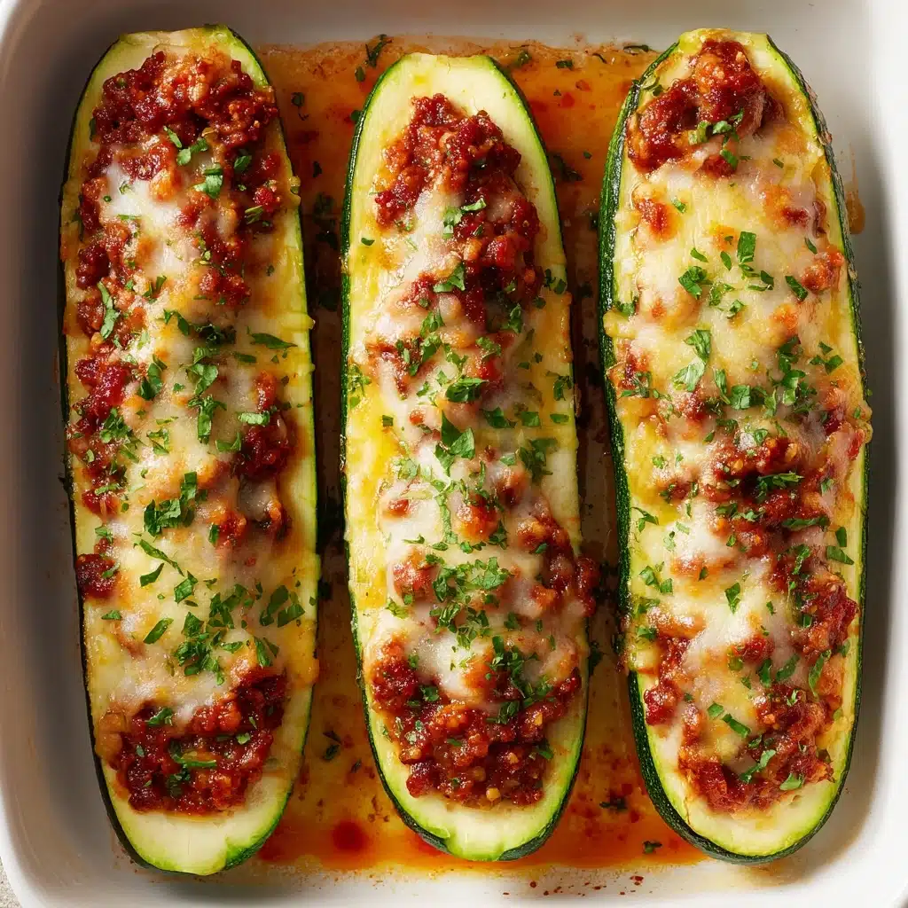 Cheesy BBQ Chicken Stuffed Zucchini Boats Recipe - Recipe Image