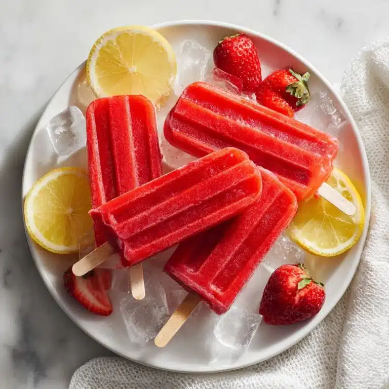 Strawberry Lemonade Popsicles Recipe