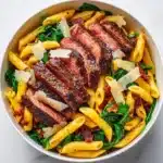Steak Pasta with Creamy Garlic Sauce Recipe