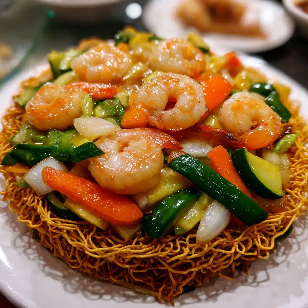 Crispy Cake Noodle Stir Fry Recipe