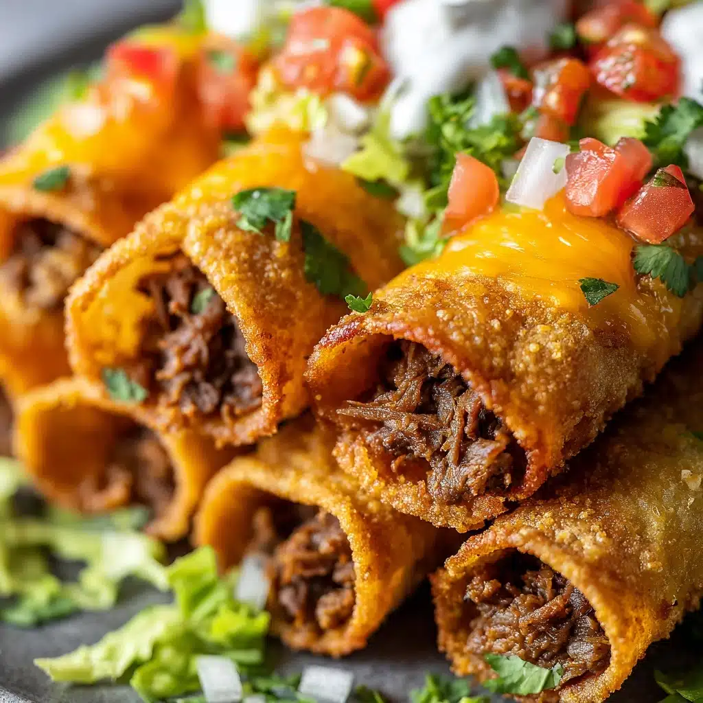 Crispy Beef Taquitos with Chipotle Sauce Recipe - Recipe Image