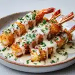 Shrimp Alfredo Corn Dog Sticks Recipe