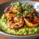 Grilled Shrimp Tostadas with Creamy Avocado Recipe