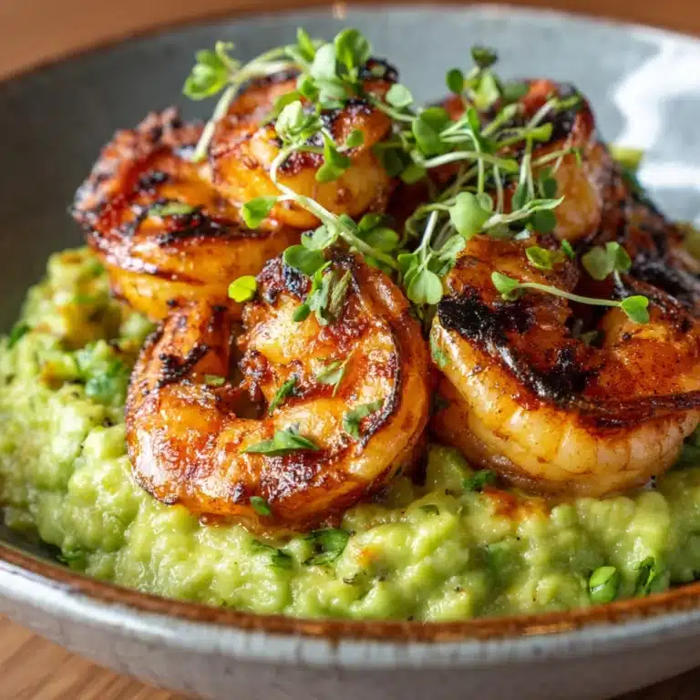 Grilled Shrimp Tostadas with Creamy Avocado Recipe