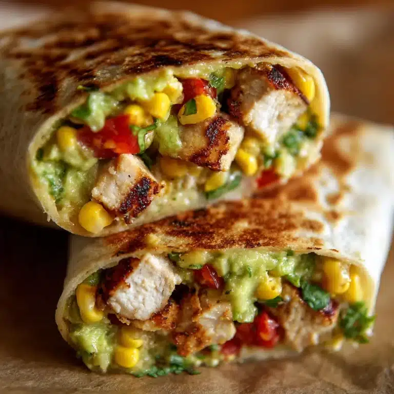 Chicken Avocado Ranch Burritos with Lime Wedges Recipe