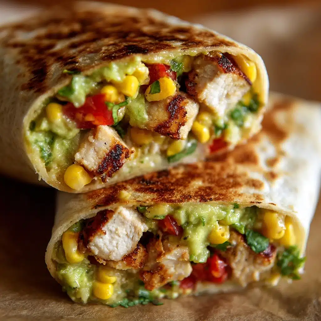 Chicken Avocado Ranch Burritos with Lime Wedges Recipe