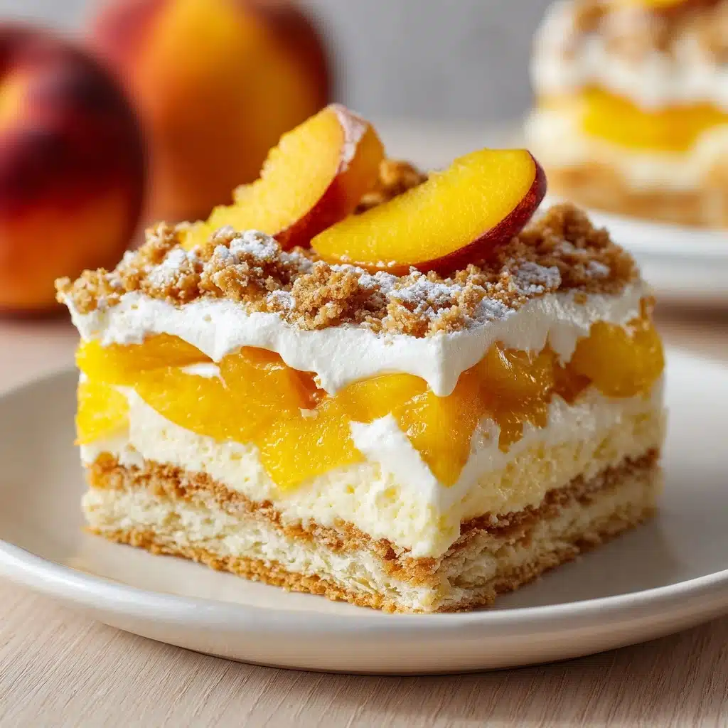 Peaches and Cream Pie Bars Recipe - Recipe Image