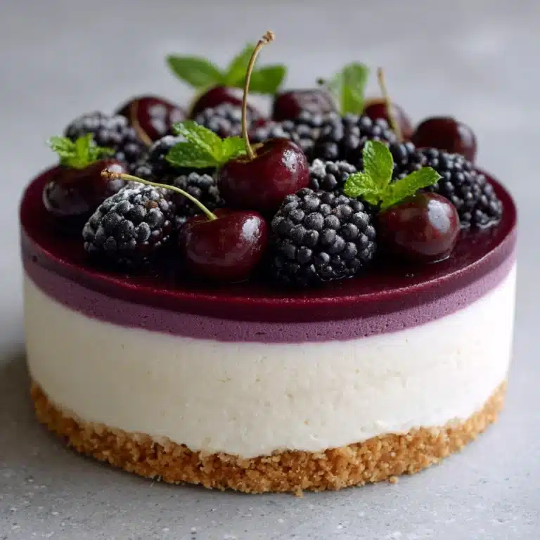 Elegant White Chocolate Blackberry Mousse Cheesecake Recipe