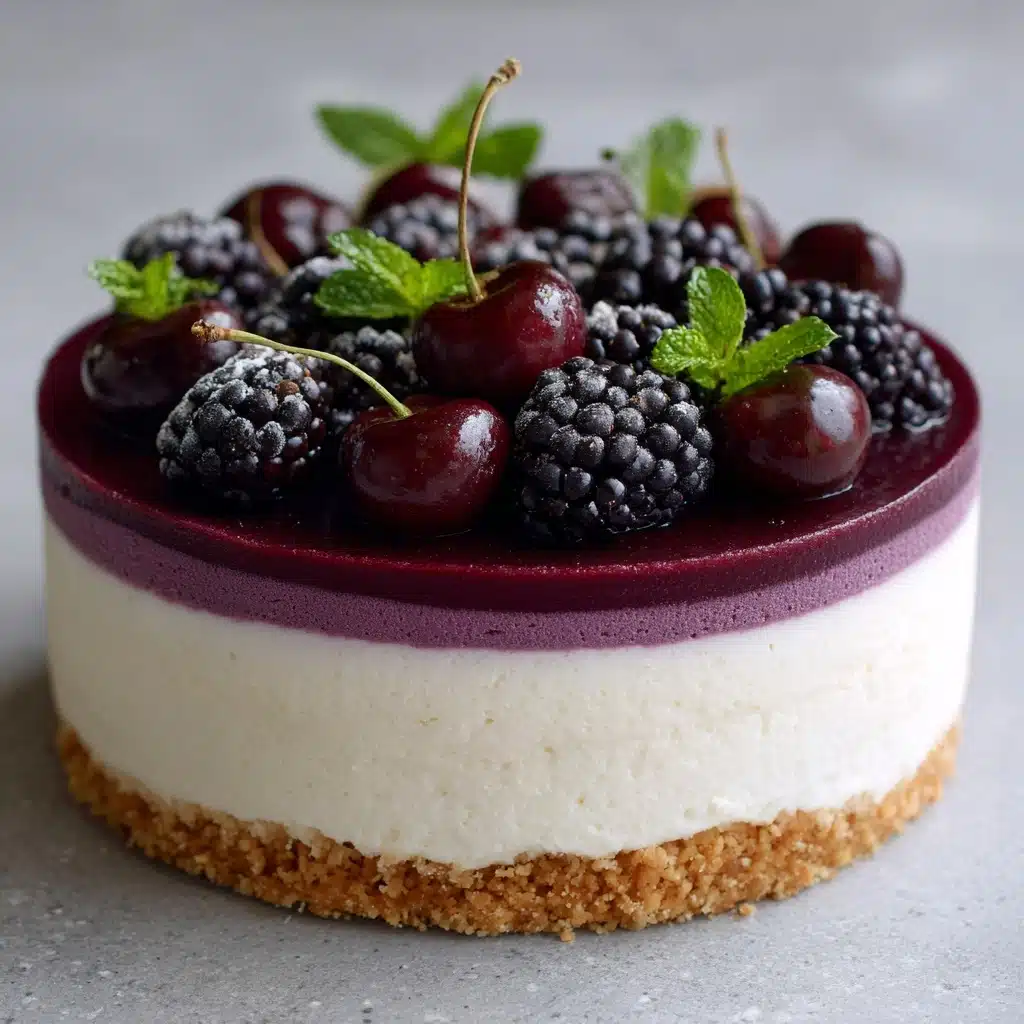 Elegant White Chocolate Blackberry Mousse Cheesecake Recipe