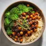 Sticky Sesame Chickpeas & Broccoli Recipe
