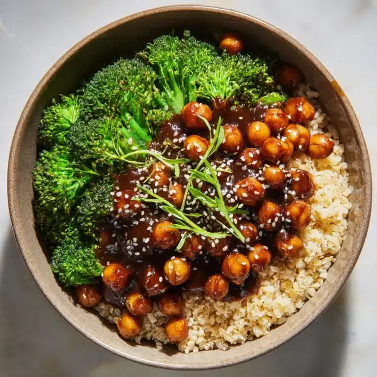 Sticky Sesame Chickpeas & Broccoli Recipe