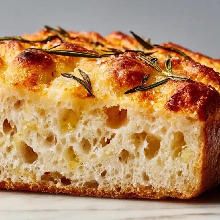 Rustic No-Knead Rosemary Garlic Bread Recipe