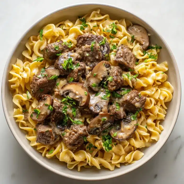 Beef Stroganoff with Egg Noodles Recipe