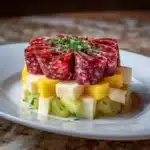 Easy Marinated Cheese Appetizer with Salami & Pickles Recipe