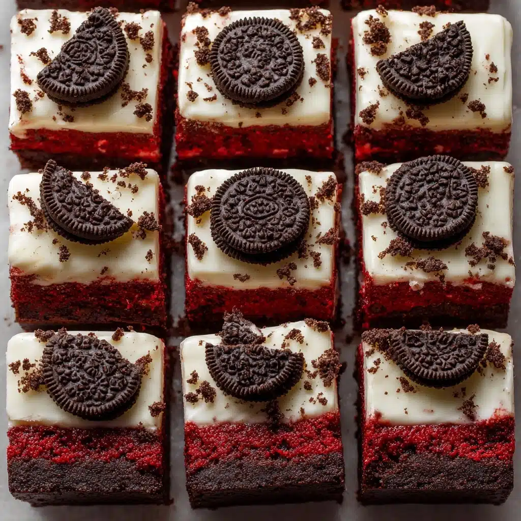 Cookies & Cream Red Velvet Brownies Recipe - Recipe Image