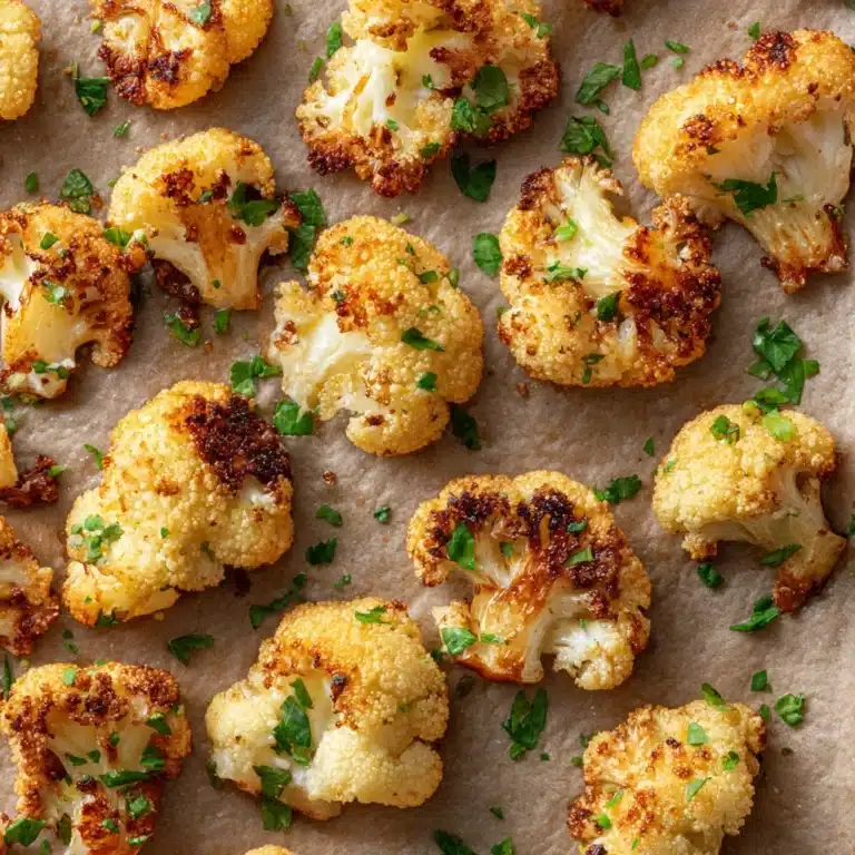 Garlic Butter Roasted Cauliflower Recipe
