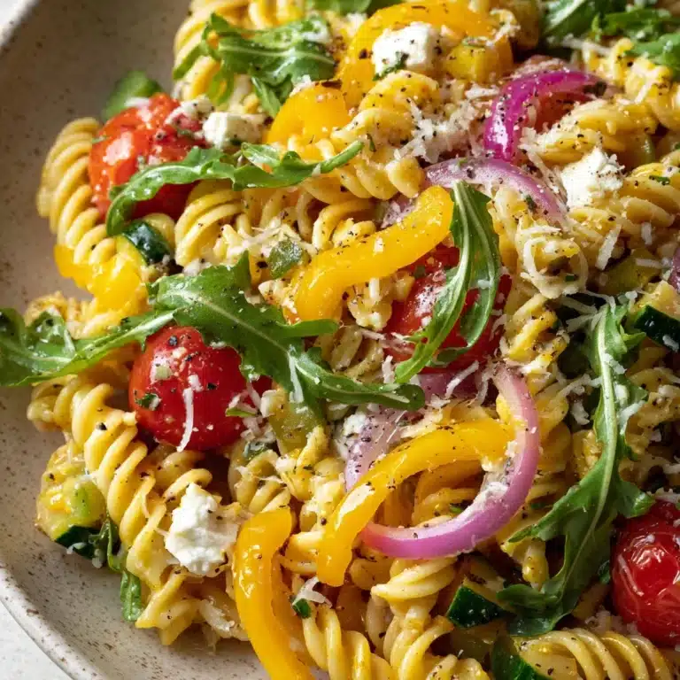 Roasted Veggie Pasta with Feta Recipe