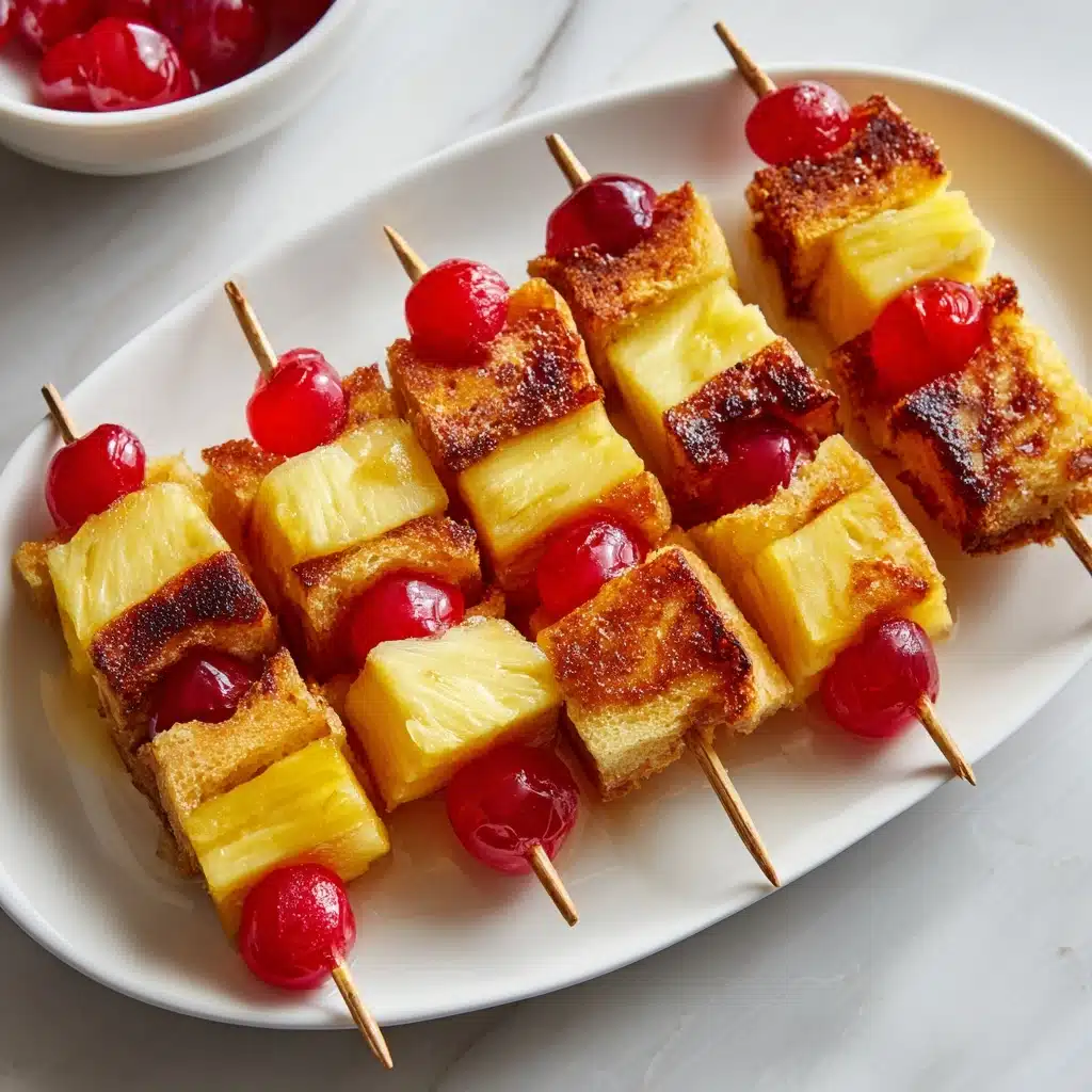 Pineapple Upside Down Cake Kabobs Recipe - Recipe Image