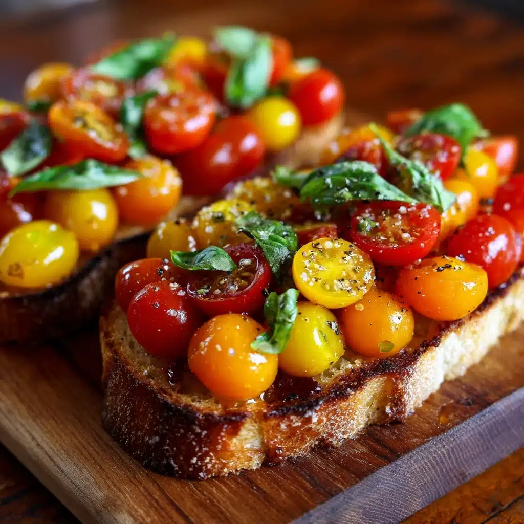 Fresh Cherry Tomato and Basil Bruschetta Recipe - Recipe Image