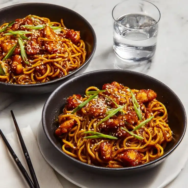 Slow Cooker Honey Garlic Chicken Noodles Recipe
